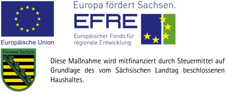 Logo EFRE und Sachsen