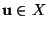 $\mathbf{u}\in X$