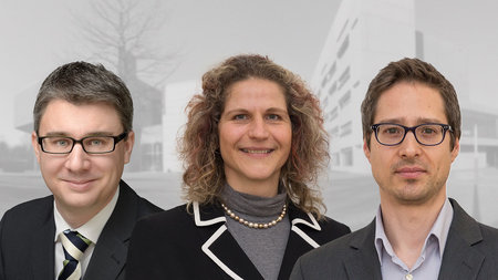 Prof. Dr. Florian Sahling (l.), Prof. Dr. Marlen Arnold und Prof. Dr. Michael Sommer