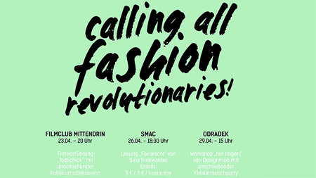 Poster der Fashion Revolution Week in Chemnitz.