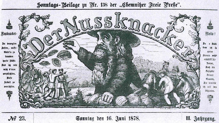Titel des "Nussknacker", der Sonntagsbeilage der "Chemnitzer Freie Presse" vom 16. Juni 1878