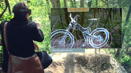 Lebensnahe Visualisierung eines Bikes mit Hilfe der Augmented-Reality-Brille 