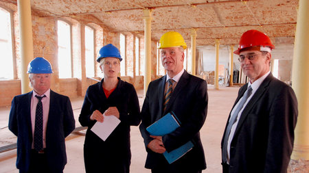 Finanzminister Georg Unland besuchte die Baustelle