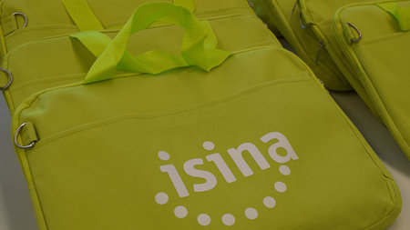 Tagungsmappen mit ISINA-Logo