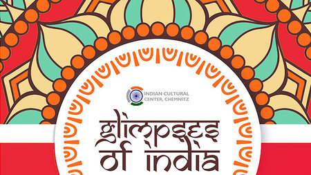 Mandala mit der Aufschrift: Glimpses of India
