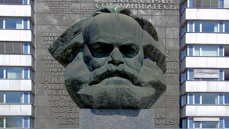 Mars-Monument in der Chemnitzer Innenstadt.