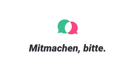 Die Wort "Mitmachen. bitte" vor einem neutralen Hintergrund.