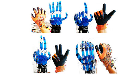 Verschiedenfarbige Hände zeigen Gesten