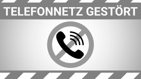 Durchgestrichenes Telefon.