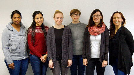Group foto including six young women