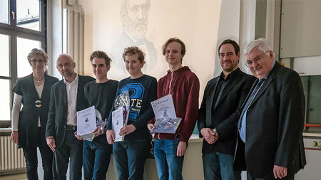 Foto der Preisträger des Chemie-Wettbewerbs "Julius Adolph Stöckhardt" 