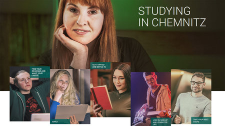 These six Chemnitz University students are the face of the information portal.