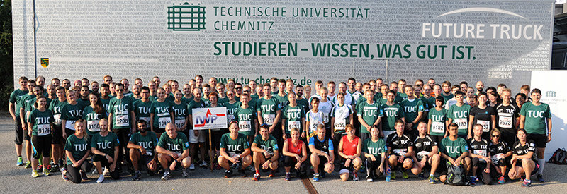 Gruppenfoto der Uni-Läufer
