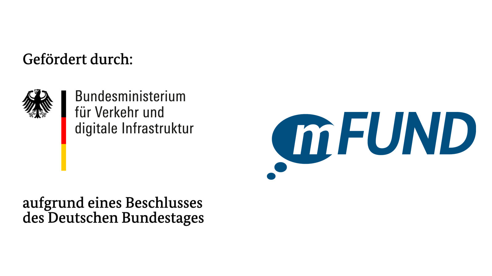 Logos des BMVI und der Forschungsinitiative mFUND.