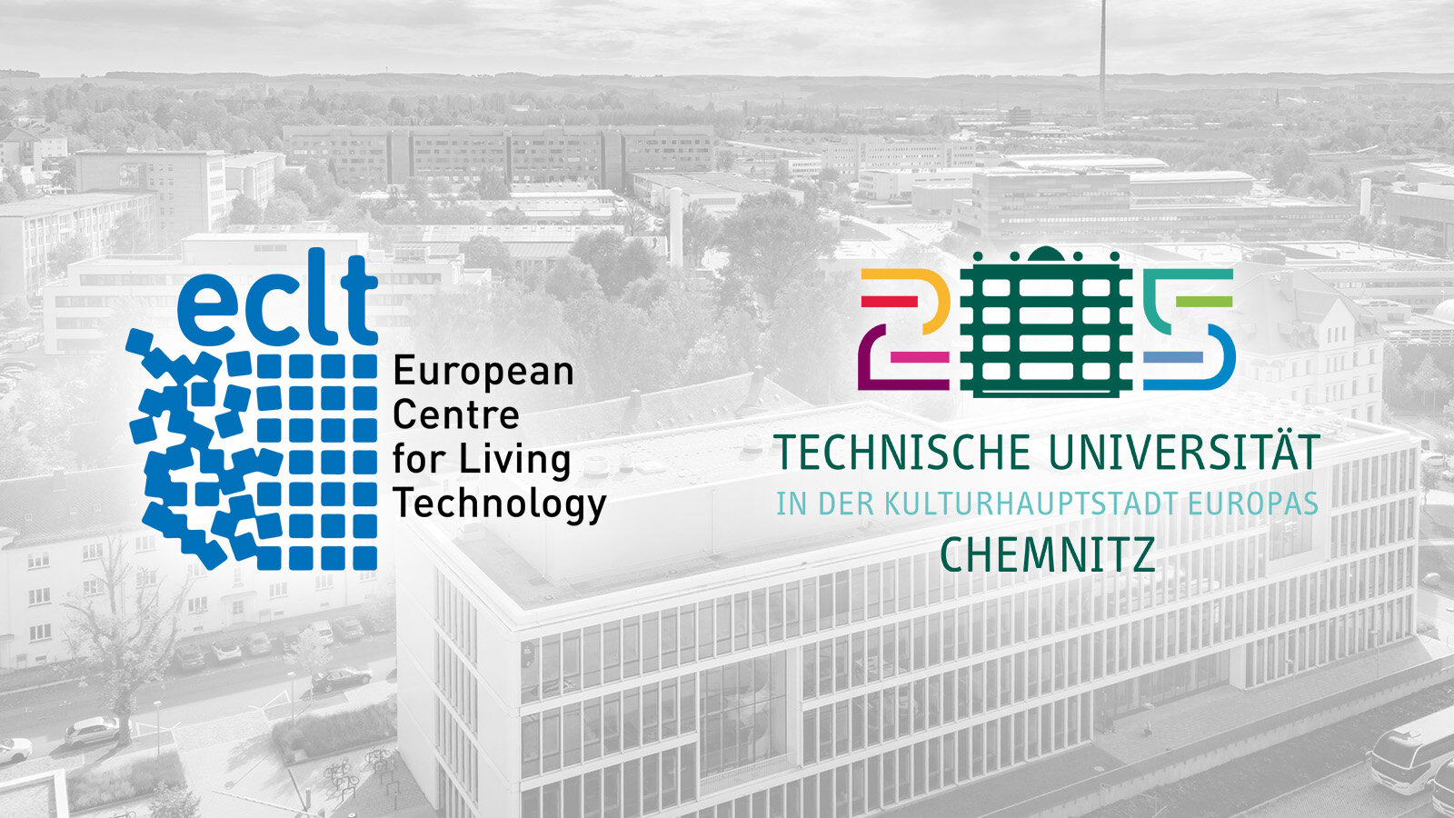 Das Logo der ECLT steht neben dem Logo der TU Chemnitz.