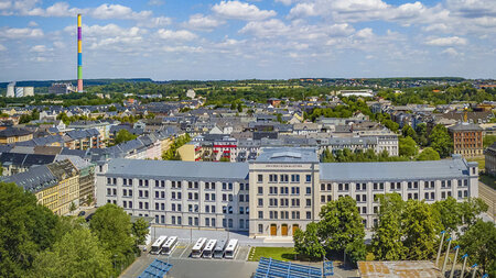 Blick auf ein Gebäude