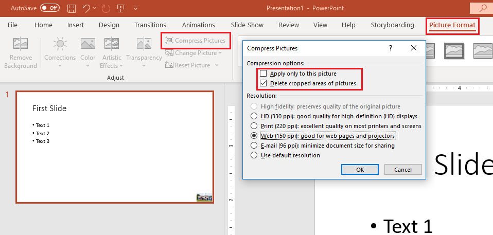 screenshot: menu item on the PowerPoint user interface