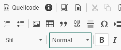 ein Screenshot aus dem WFM-Editor mit geöffneten Menü zum einstellen der Überschriftenhierarchie