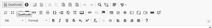 Screenshot der WebTools mit markierten Quellcode-Icon