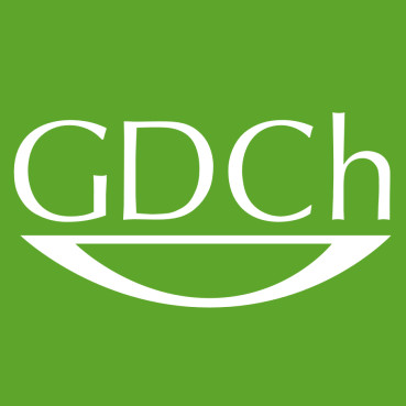 GDCh-Logo; Grüner Hintergrund mit weißer Schrift