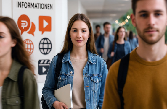 Studierendene an der Uni