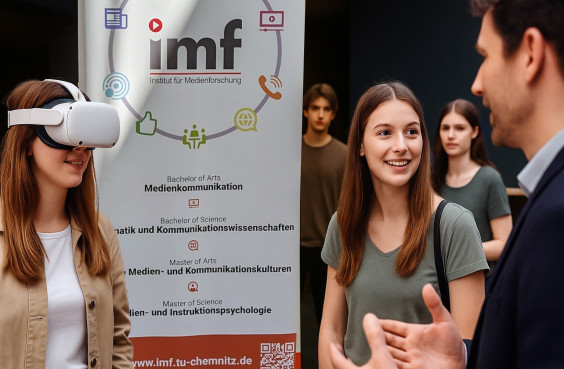Stand des Instituts für Medienforschung auf dem TUC-Tag