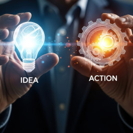 Glühbirne und Zahnrad