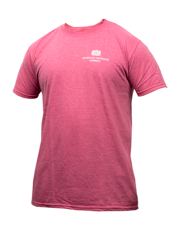 T-Shirt "Classic" | Kleines Logo | Unisex | Heather Cardinal