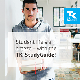 Werbung mit Verlinkung zur Techniker Krankenkasse