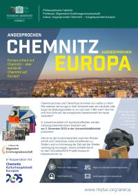 Poster Aneca: „Angesprochen Chemnitz – Ausgesprochen Europa!“