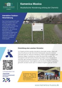 Poster Kamenica Musica: Entwicklung einer autarken Hörstation zur Verwendung auf einem Musikwanderweg