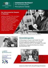 Poster Veranstaltungsreihe: „Unbekannte Nachbarn? Vietnamesische Diaspora in Chemnitz und der Region“