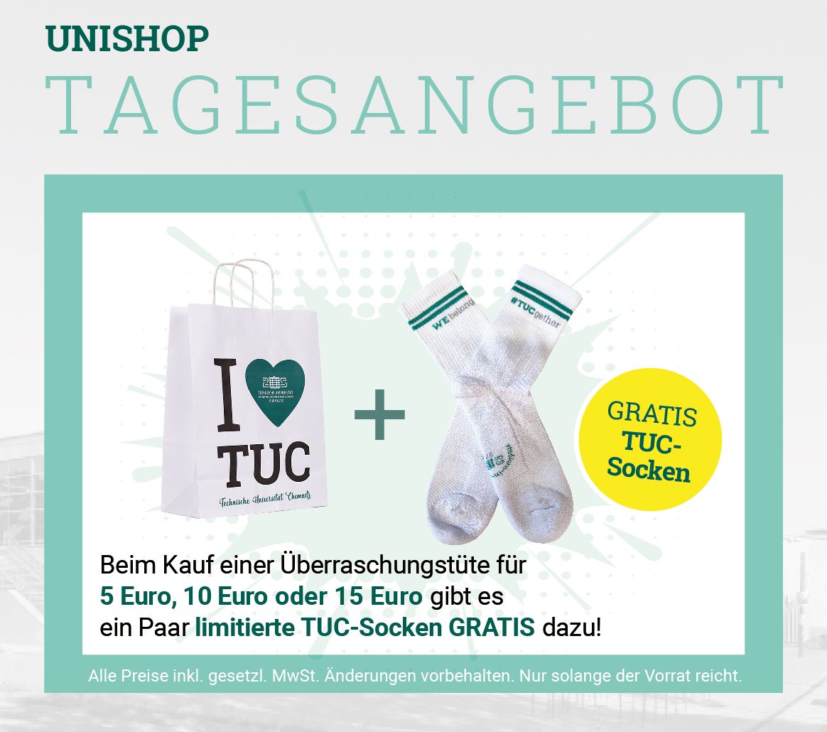 Ein Bild zur Werbeanzeige für das Tagesangebot des Unishops