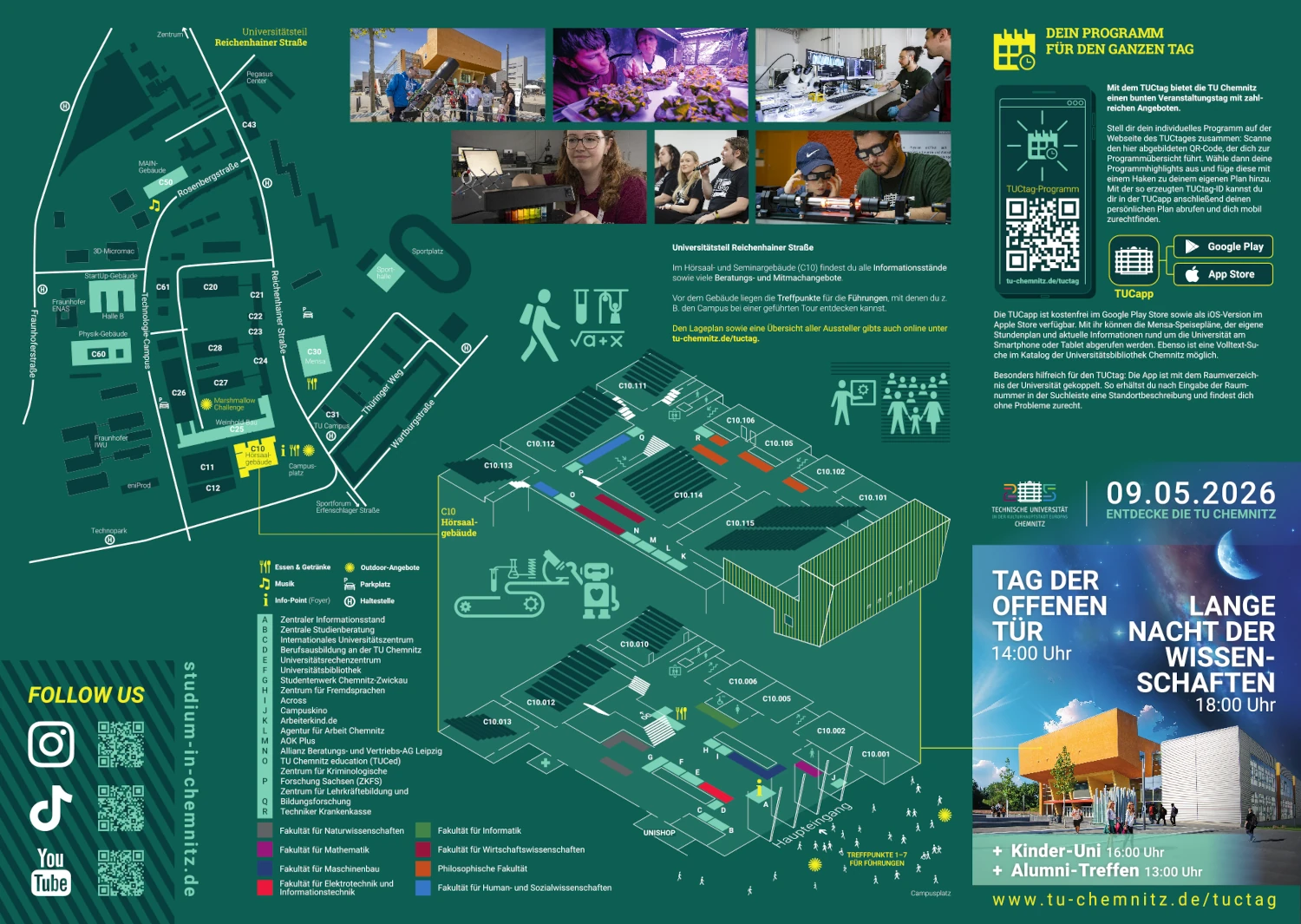 Übersichtsplan für den Campus Reichenhainer Straße zum TUCtag