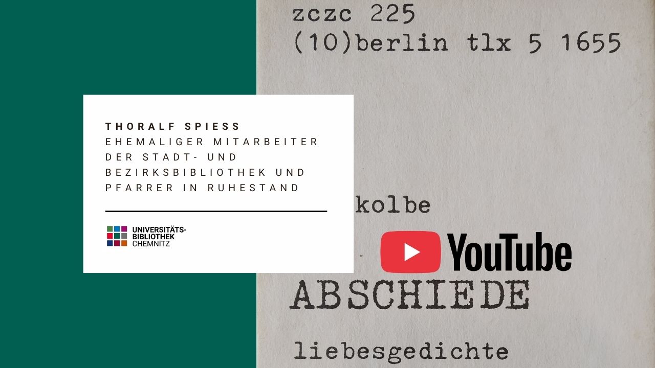 YouTube Video - Thoralf Spiess – ehemaliger Mitarbeiter der Stadt- und Bezirksbibliothek und Pfarrer in Ruhestand