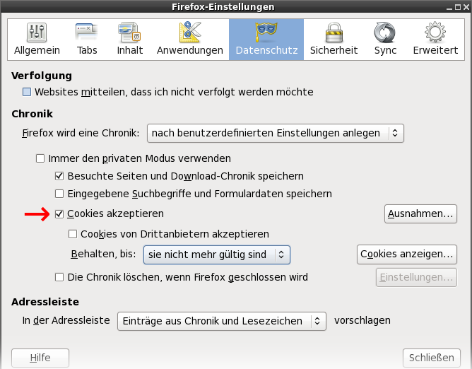 Firefox-17-Cookie-Einstellungen