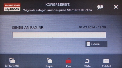 Bildschirm Fax