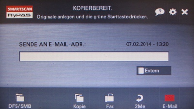Bildschirm Scan an E-Mail