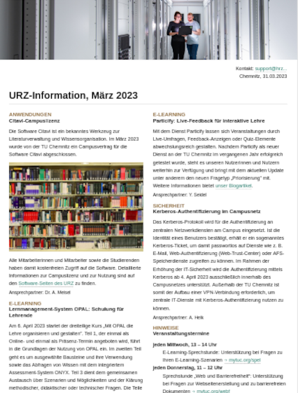 URZ-Information März 2023