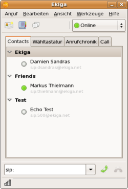 Screenshot Ekiga