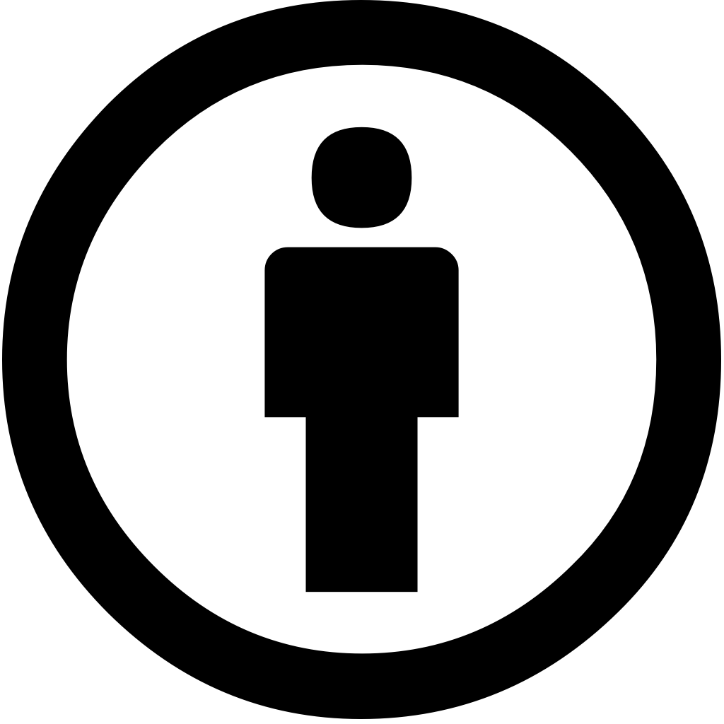 Icon with human silhouette-CC BY sign