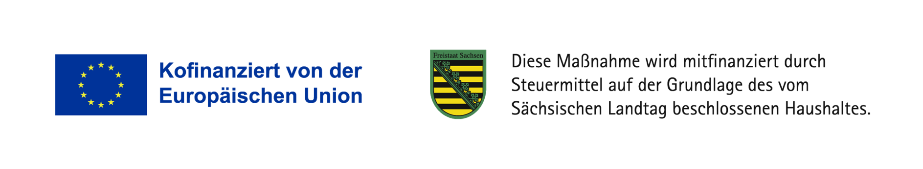 Förderung durch: Konfinanzierung von der Europäischen Union sowie durch Steuermittel auf Grundlage des vom Sächsichen Landtag beschlossenen Haushaltes