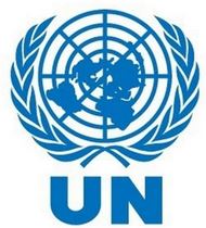 Das Logo der Vereinten Nationen zeigt den Erdkreis umrahmt von zwei Olivenzweigen.