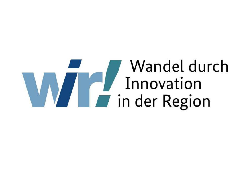Logo des Programms “WIR! Wandel und Innovation in der Region“ des Bundesministeriums für Forschung und Bildung (BMBF)