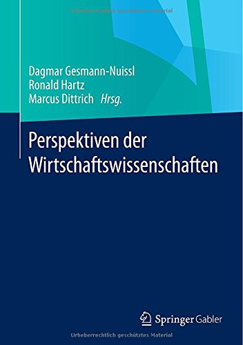 Cover:Perspektiven der Wirtschaftswissenschaften