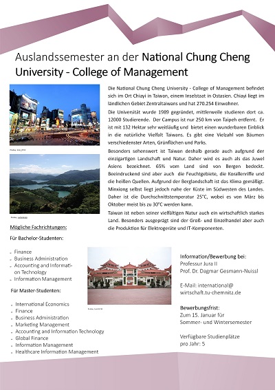 Plakat Taiwan: Chung Cheng University