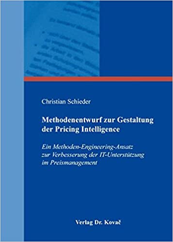 Titelblatt Methodenentwurf zur Gestaltung der Pricing Intelligence